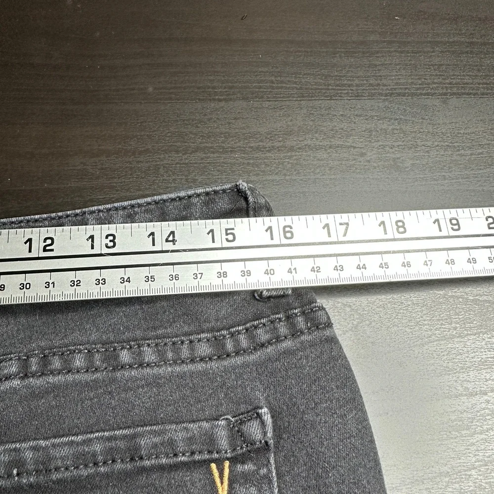 Vintage America Blues Boho Skinny Jeans Womens 12R Waist 31 Black